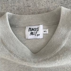 grey crop sweater princess polly